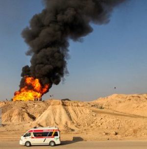 آتش‌سوزی چاه نفتی رگ سفید خاموش شد