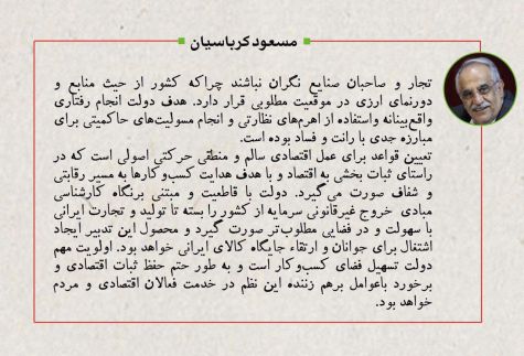 اولویت مهم دولت تسهیل فضای کسب وکار است